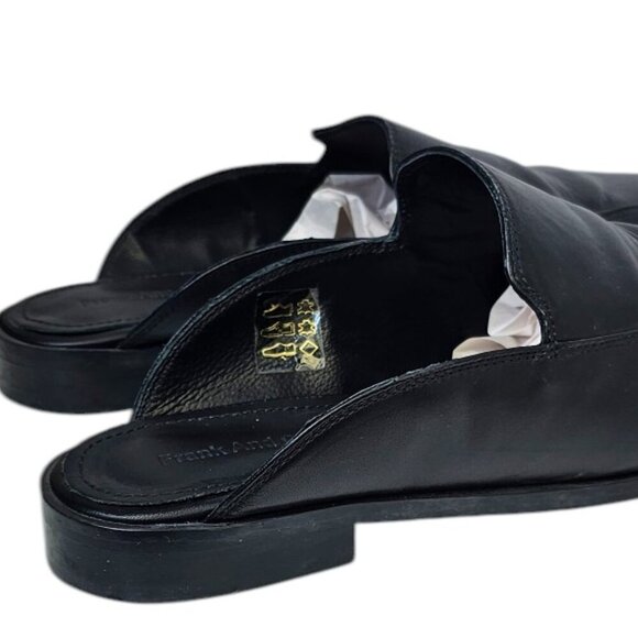 Frank & Oak Womens Black Leather Mules, Slip On, Minimalist, Size 9.5 - Picture 9 of 9